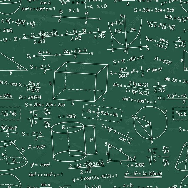 Mathematical, geometry and physics formula seamless pattern. Doodle math or algebra formula signs vector background illustration. Hand drawn school education formulas