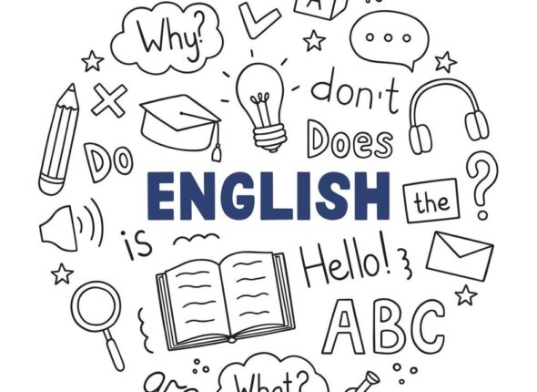 learning-english-doodle-set-language-school-in-sketch-style-online-language-education-course-hand-drawn-illustration-isolated-on-white-background-vector