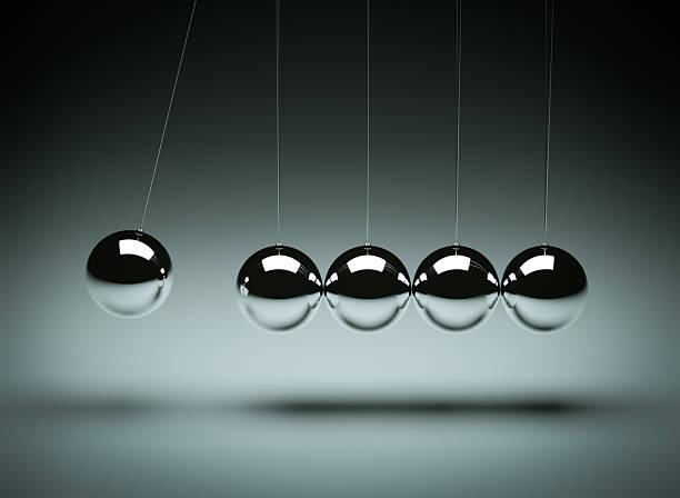 "Balancing balls Newton's cradle, clean studio shotVector versions:"
