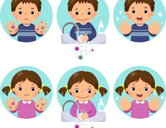 children-washing-hands-with-soap-and-bubbles-vector-24263473